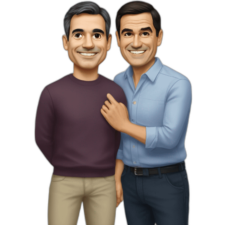 Pedro Sánchez adoring Carles Puigdemomt emoji