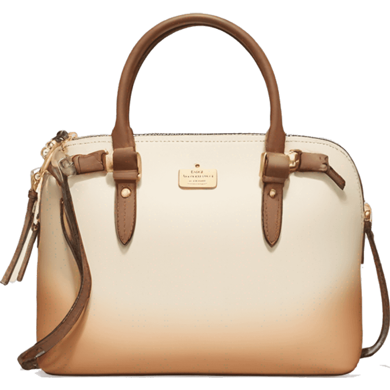 Realistic cream to tan ombre kate spade satchel purse.  emoji