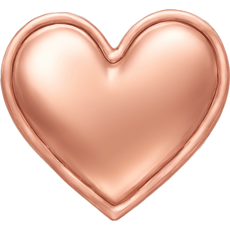 Rose gold heart emoji