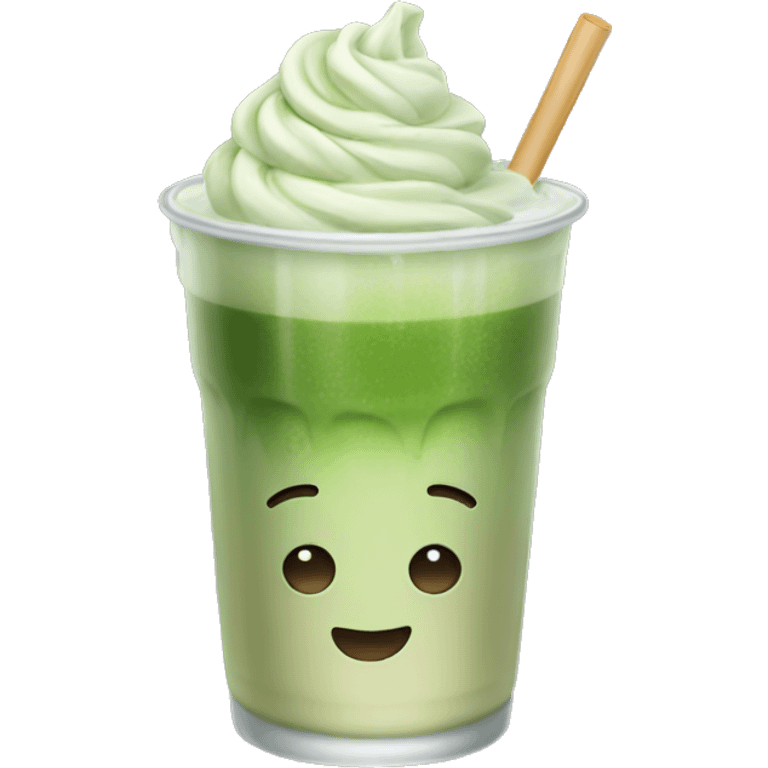 iced matcha latte  emoji