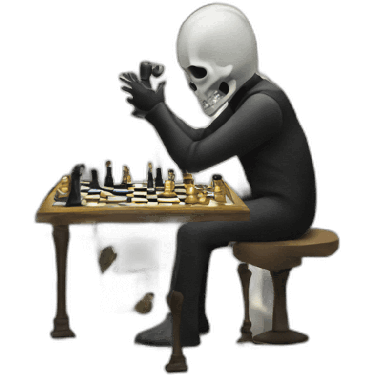 Death playing chess emoji