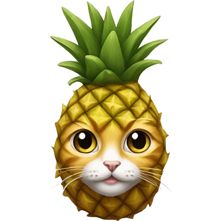 cat as a pineapple emoji