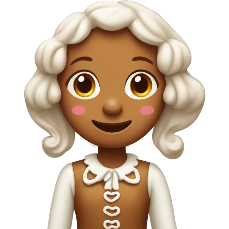 Cute gingerbread girl emoji