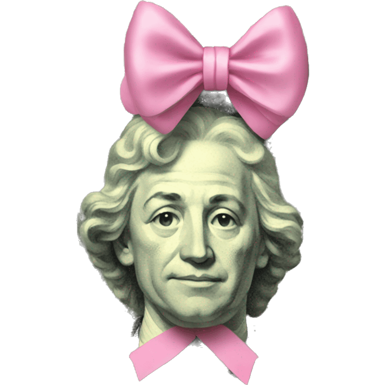 Money with pink bow emoji