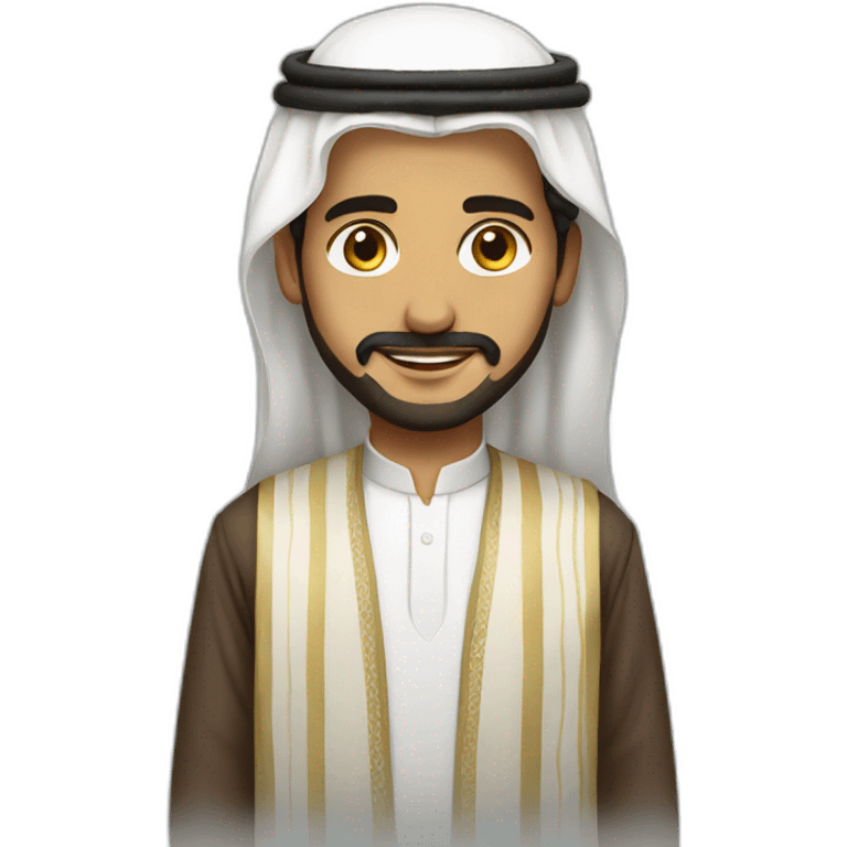 Saudi guy with traditional clothes emoji