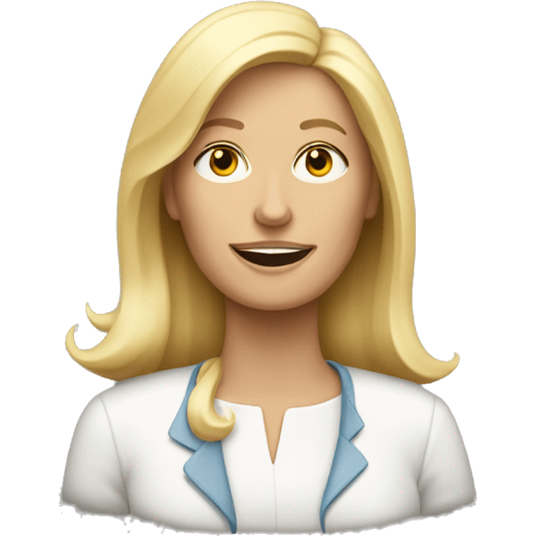 50 year old blonde woman and psychologist emoji