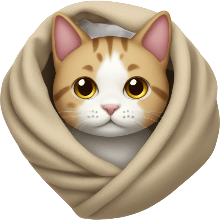 cat in a blanket emoji