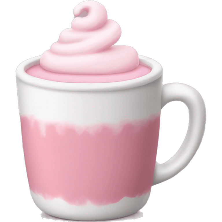 Pink hot cocoa emoji