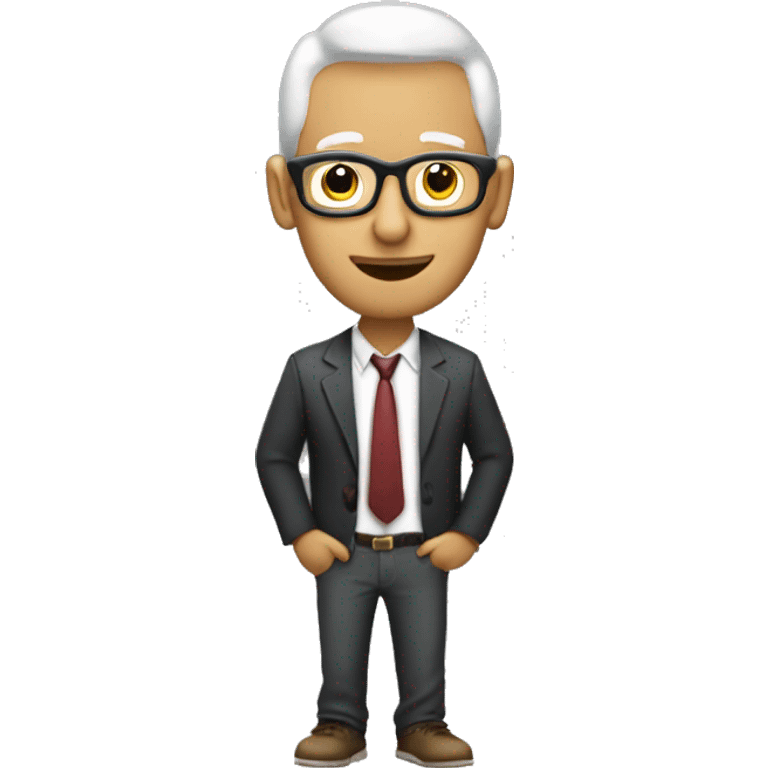 chico con ordenador, desarrollando,de pelo rubio y  sin gafas, de enfrente al ordenador emoji