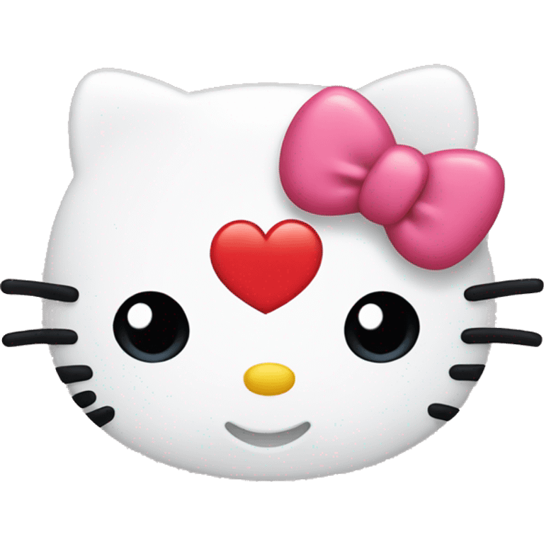 Hello kitty with hearts around face emoji