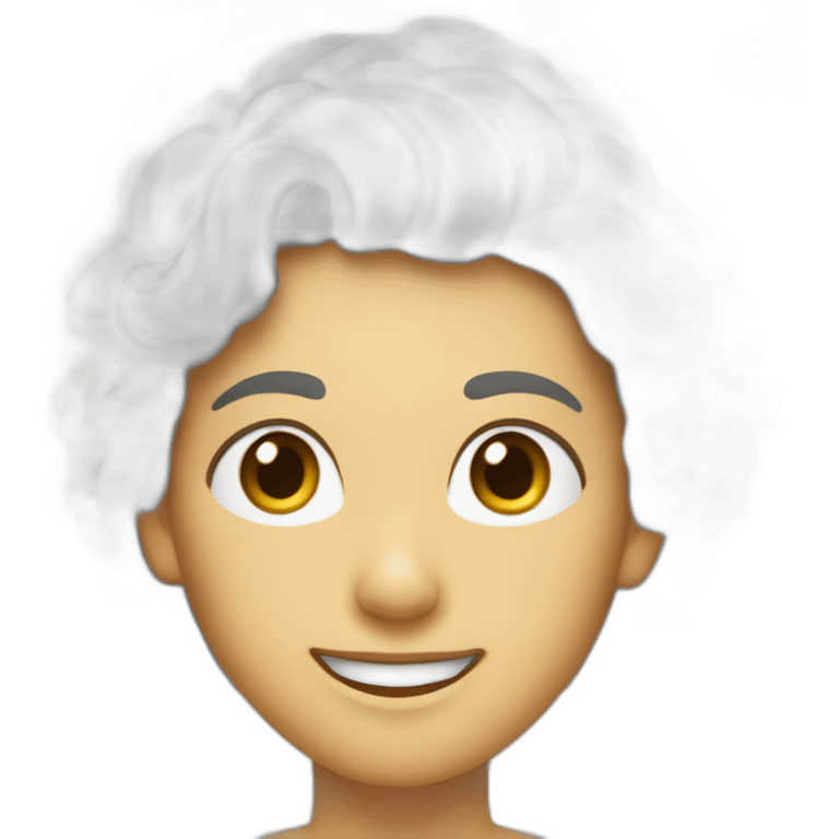 cheveux blanc vieux sur le coté emoji