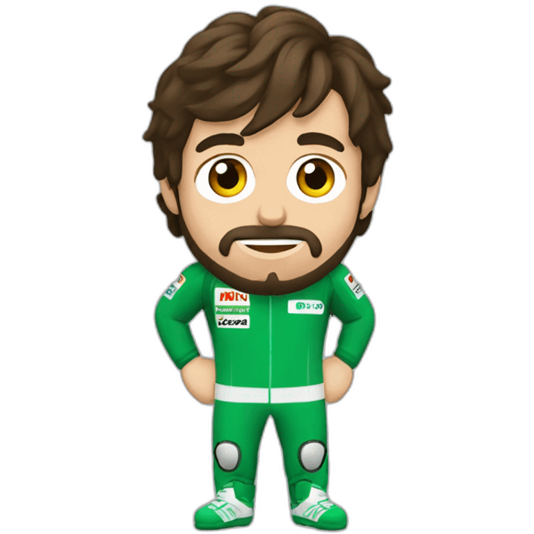 Fernando alonso con ropa verde emoji