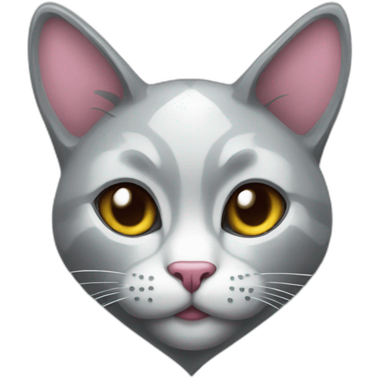 Diamond heart cat emoji