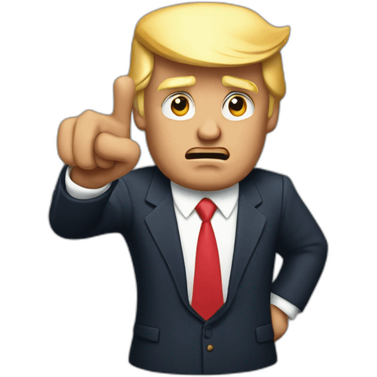 Donald Trump pointing with his fingers emoji