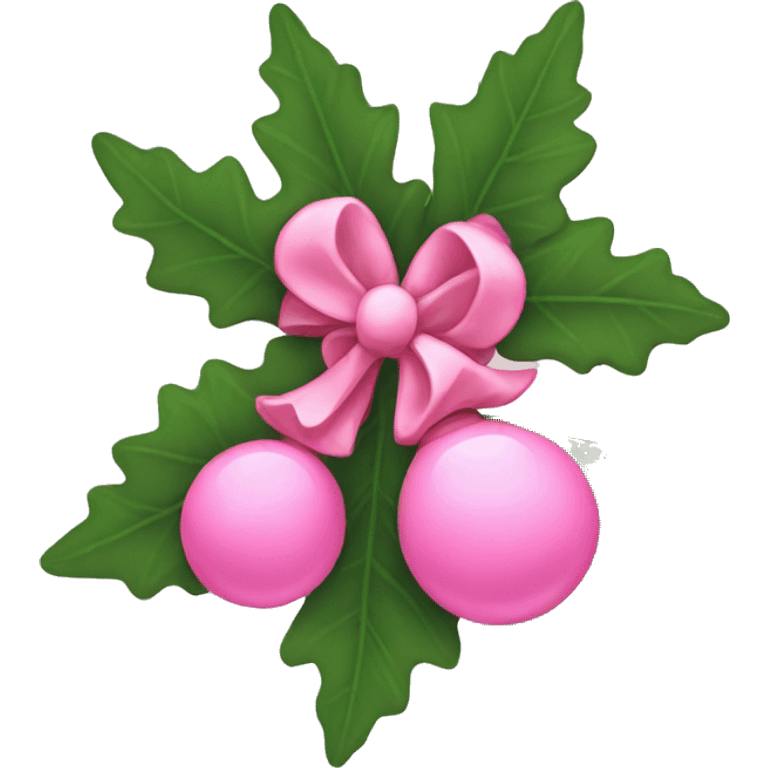 Pink mistletoe  emoji