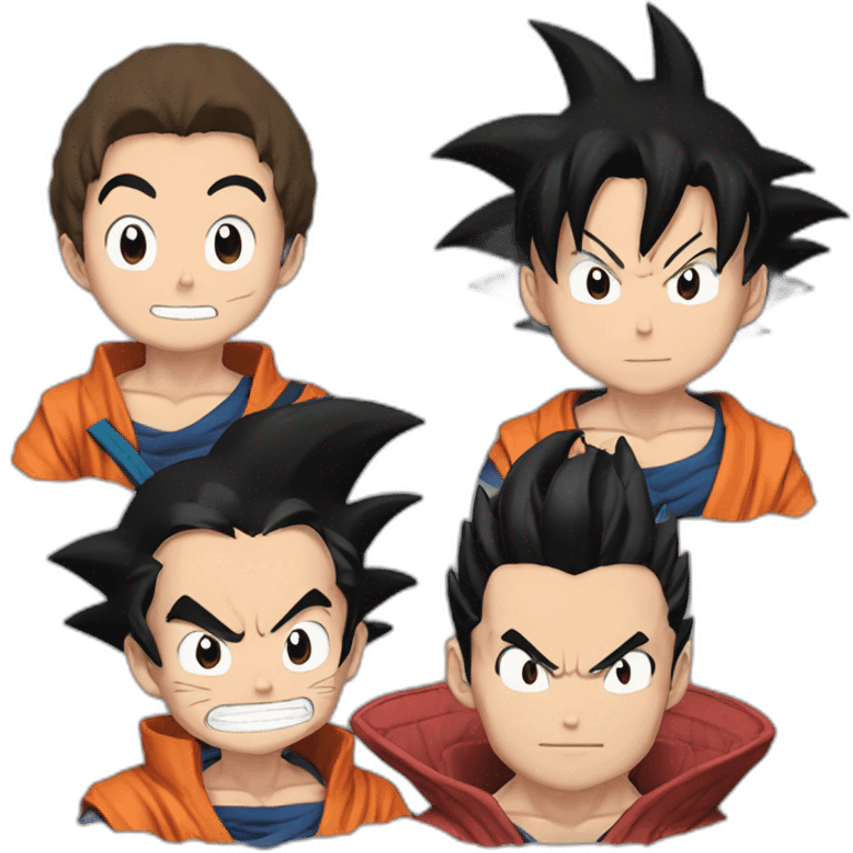 Goku Luffy et tanjiro emoji