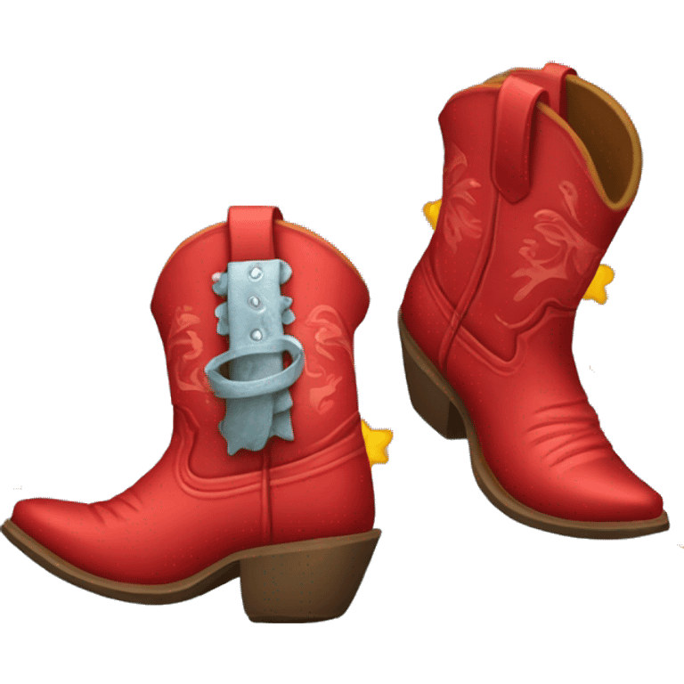 Red cowgirl boot emoji