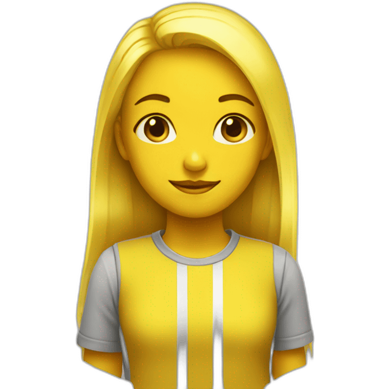 yellow shiny girl emoji