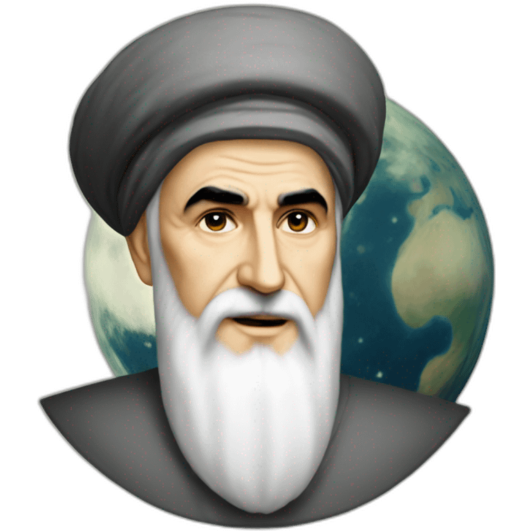 Khomeini in moon emoji