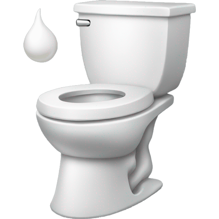 White toilet with a head and neck protruding from the opening in the bowl emoji