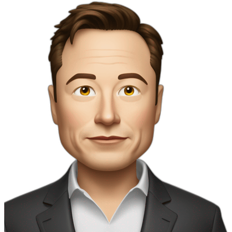 Elon musk qui réfléchis comme 🤔 emoji