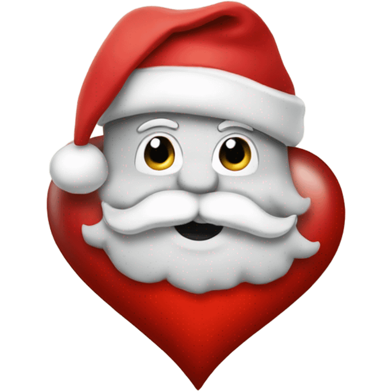 heart with Santa hat on top emoji