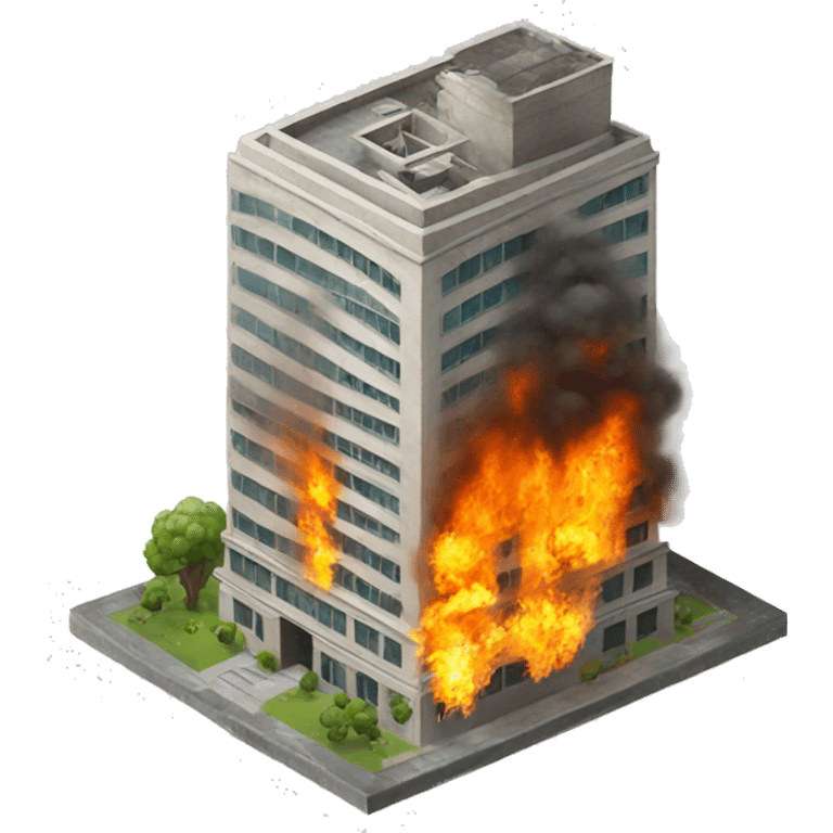 Edificio ardiendo  emoji