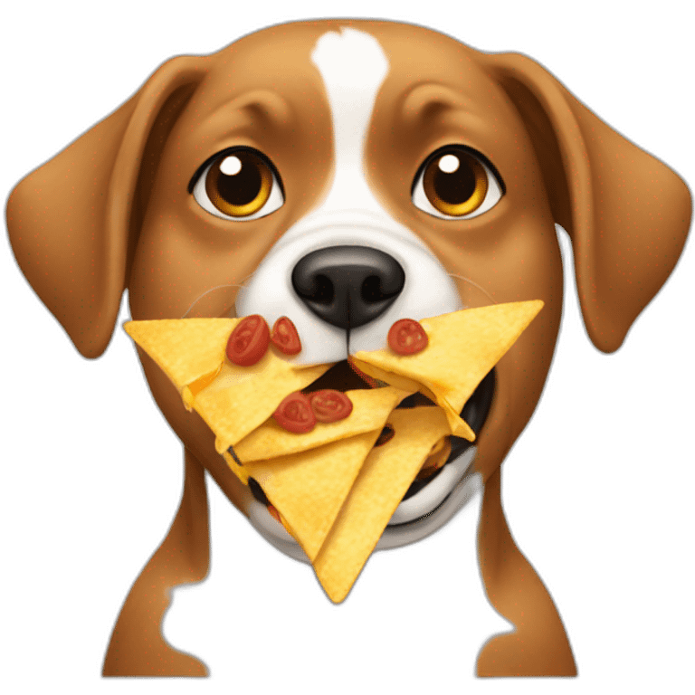 dog eating nachos emoji