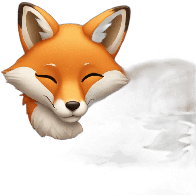 Fox laying down belly up emoji