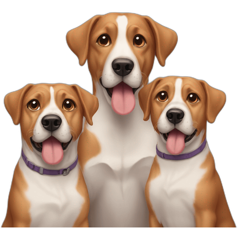 three dogs emoji