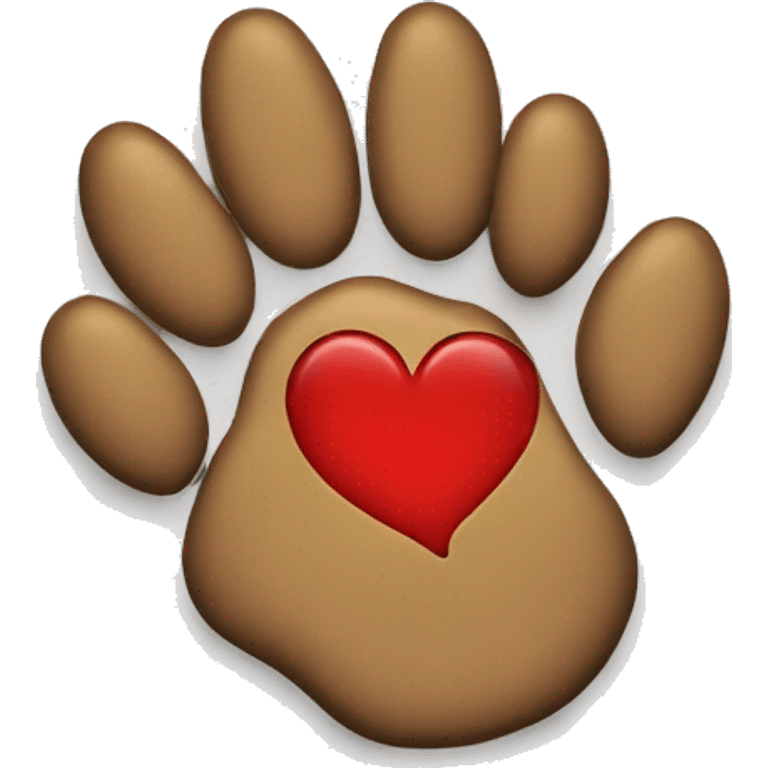 paw print with heart beside it emoji