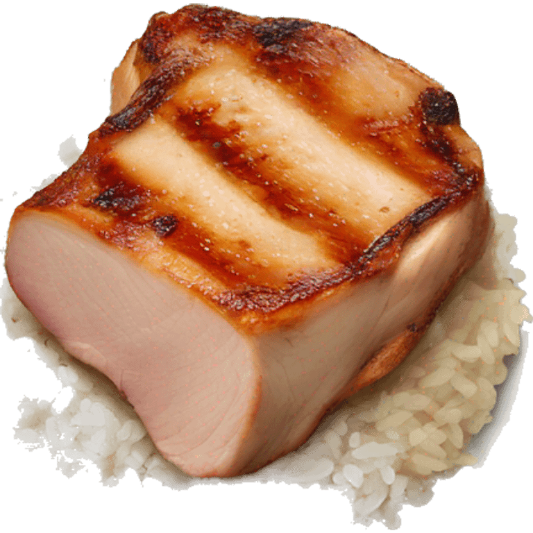 pork chops and rice emoji