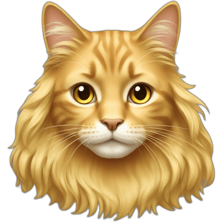 golden long haired female cat emoji