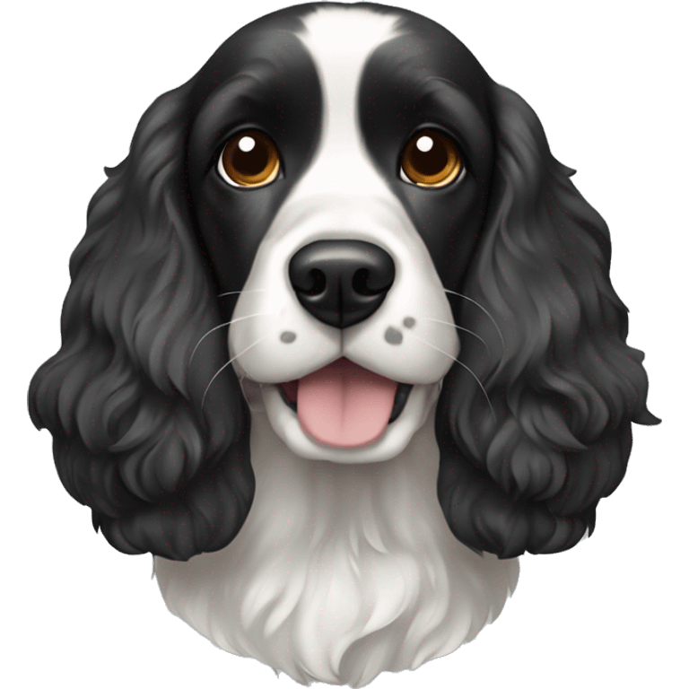 black and white cocker spaniel emoji