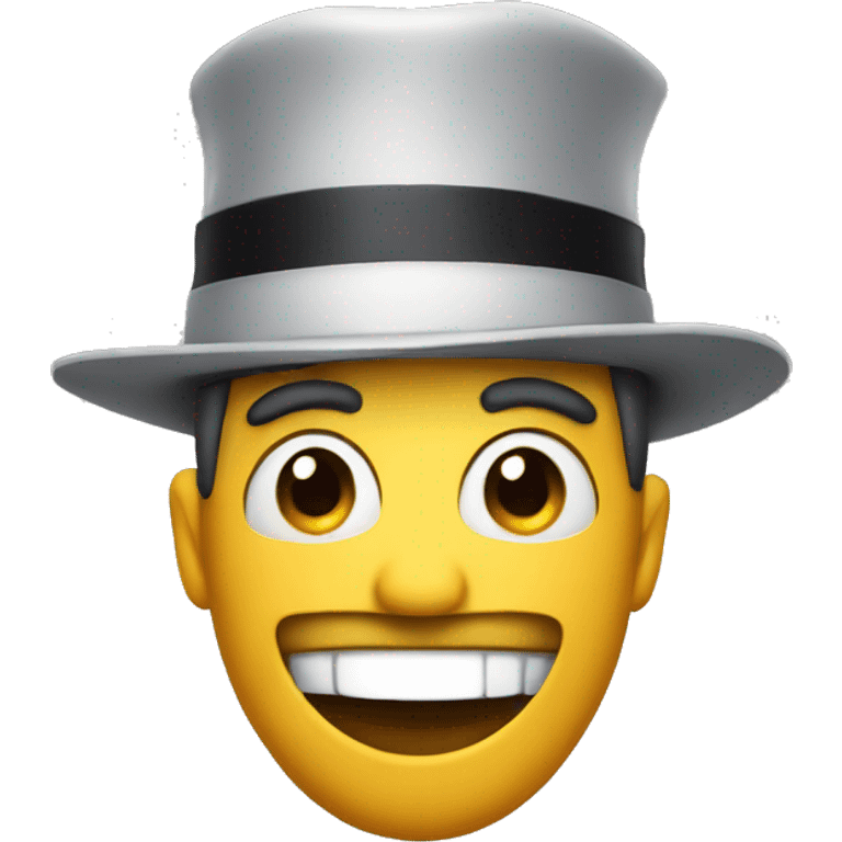 Mouth with a suit and a hat emoji