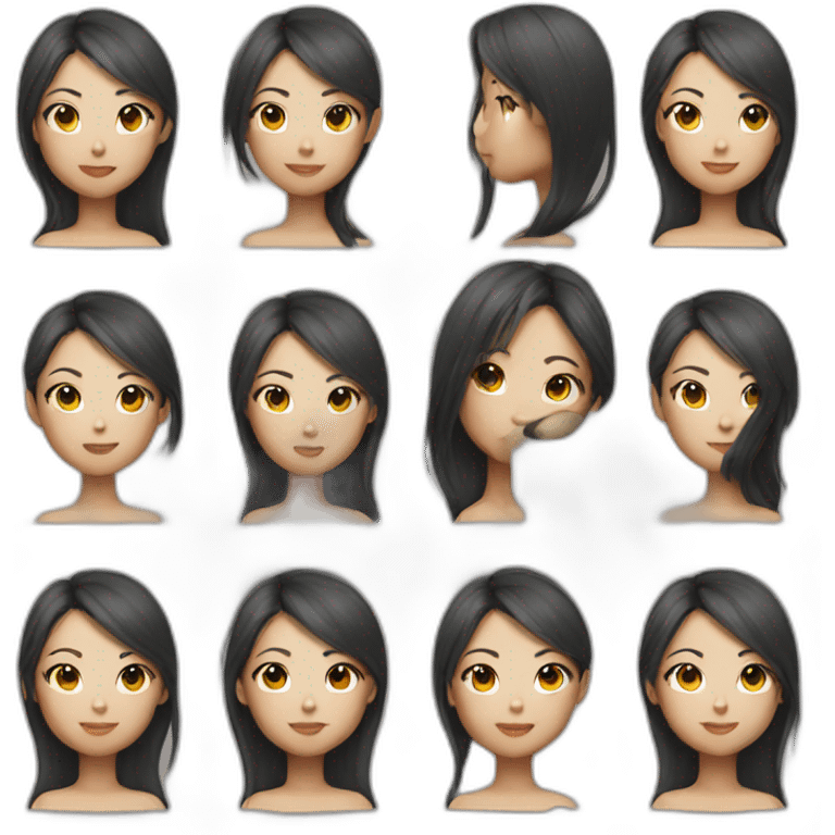 designer asian girl emoji