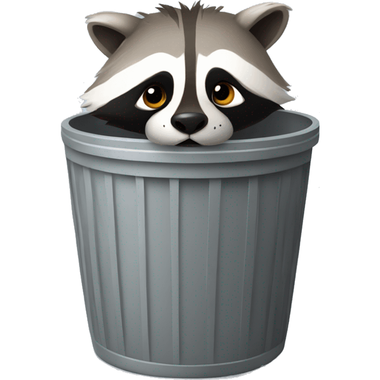 Raccoon in trash can emoji