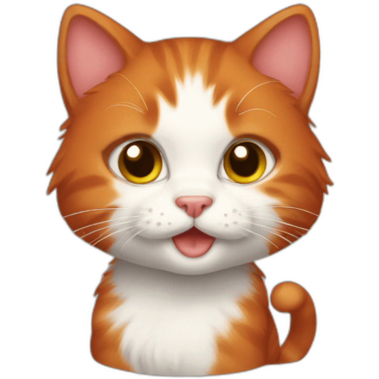 red - haired kitty emoji