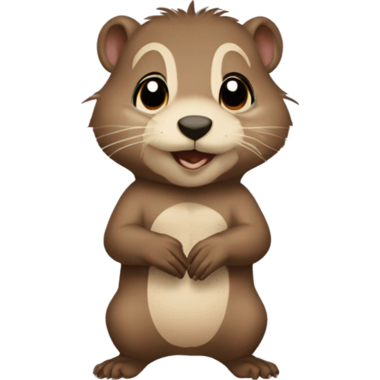 Baby Groundhog Aikidoka emoji