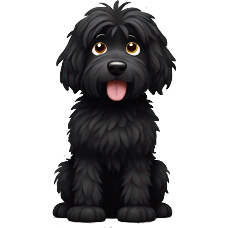 black shaggy dog emoji