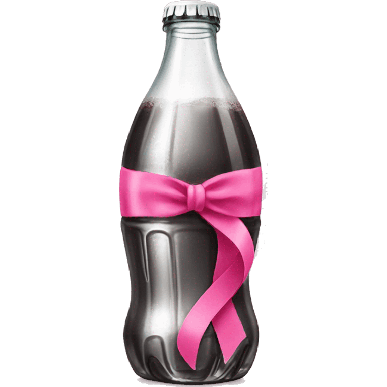 Diet Coke bottle with pink ribbon emoji