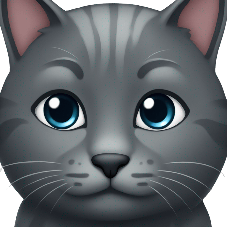 cute dark grey cat emoji