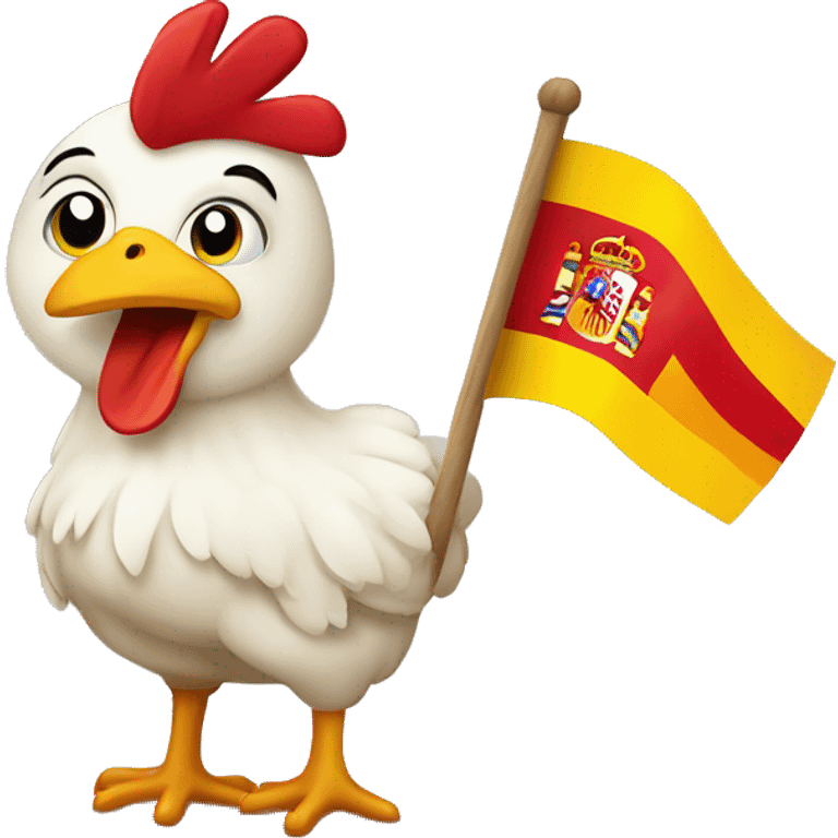 chiken with spain flag emoji