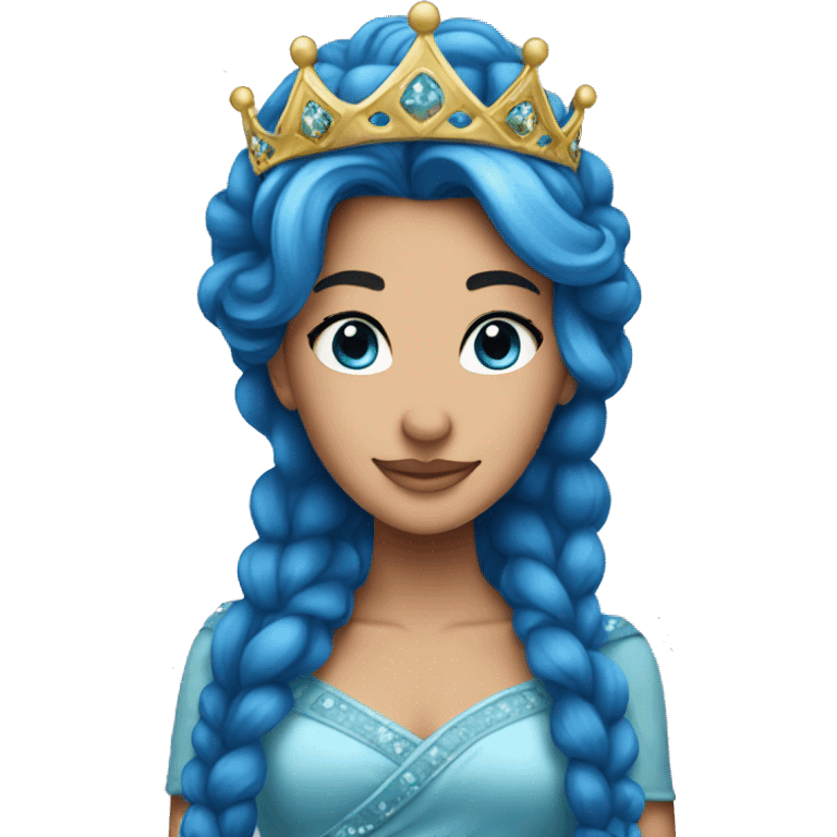 Tiara blue hair princess emoji