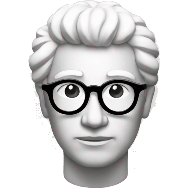 philosopher minimal, no eyes, logo monochrome emoji