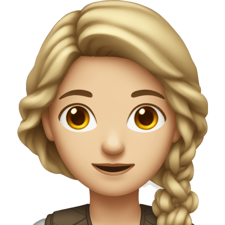 developer woman, with white to brown hair, two brown eyes emoji