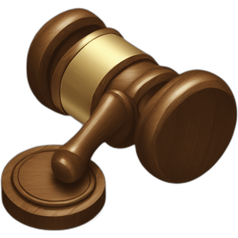 court gavel isometric emoji