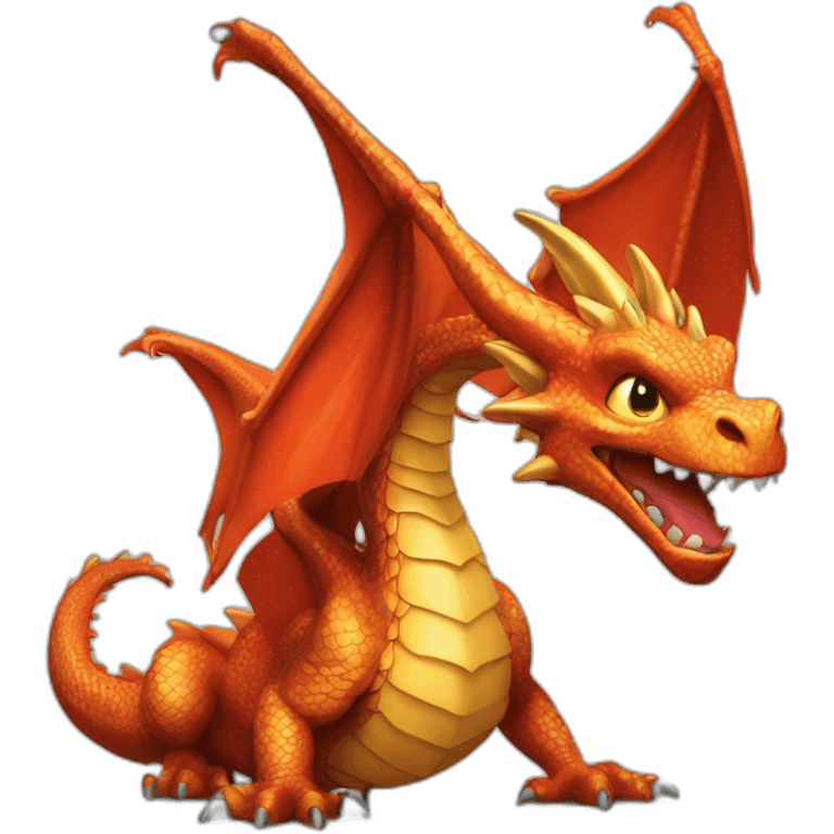 Dragon sur un vempire emoji