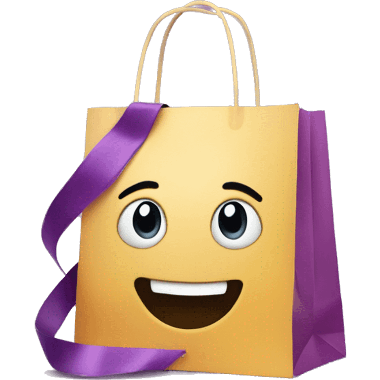 Violet shopping bag with word victories sashes Violet shopping bag with word victorias fajas  emoji