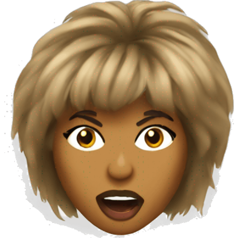 Tina turner singing emoji